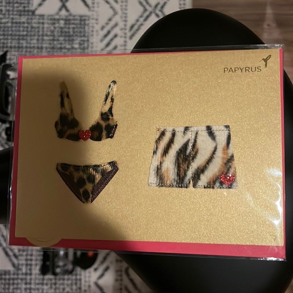 Papyrus leopard card cover with “Wanna get wild?” inside NWT